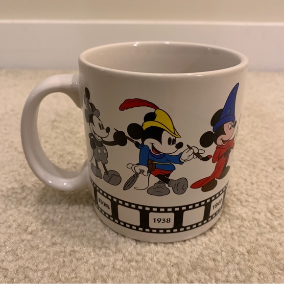 Disney Mickey Mouse Thru The Years Ceramic Coffee Tea Mug Cup Drinkware Applause - Picture 4 of 12